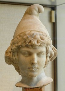 Buste of Attis as a child, wearing the Phrygian cap. Parian marble, 2nd century AD, probably during the reign of Emperor Hadrian: the portraits bears ressemblance to those of Antinous.